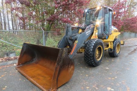 2015 John Deere 444K Wheel Loader 3rd Valve Aux AC Cab Hyd QC Tractor Auto Shift Mode