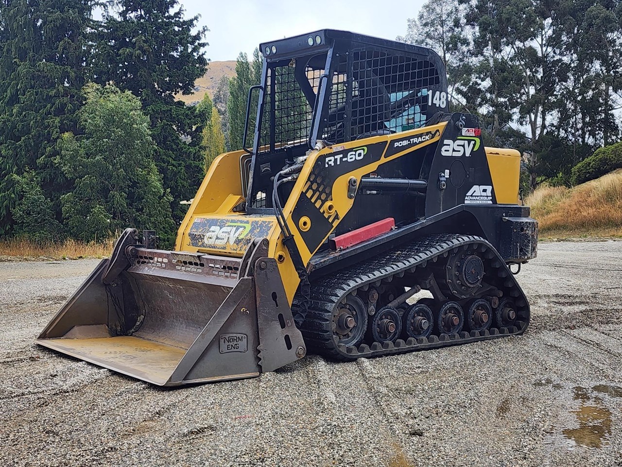 2017 ASV RT-60 Skid Steer Track Loader Open Cab Crawler Compact Suspension seat