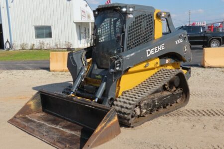 2017 John Deere 333G Skid Steer Track Loader Crawler Cab Forestry PKG