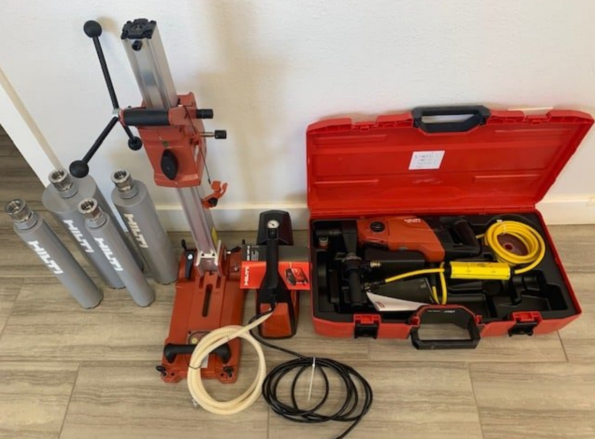 36″ Concrete Core Drill Rig or Hand Held w/ Vacuum Suction